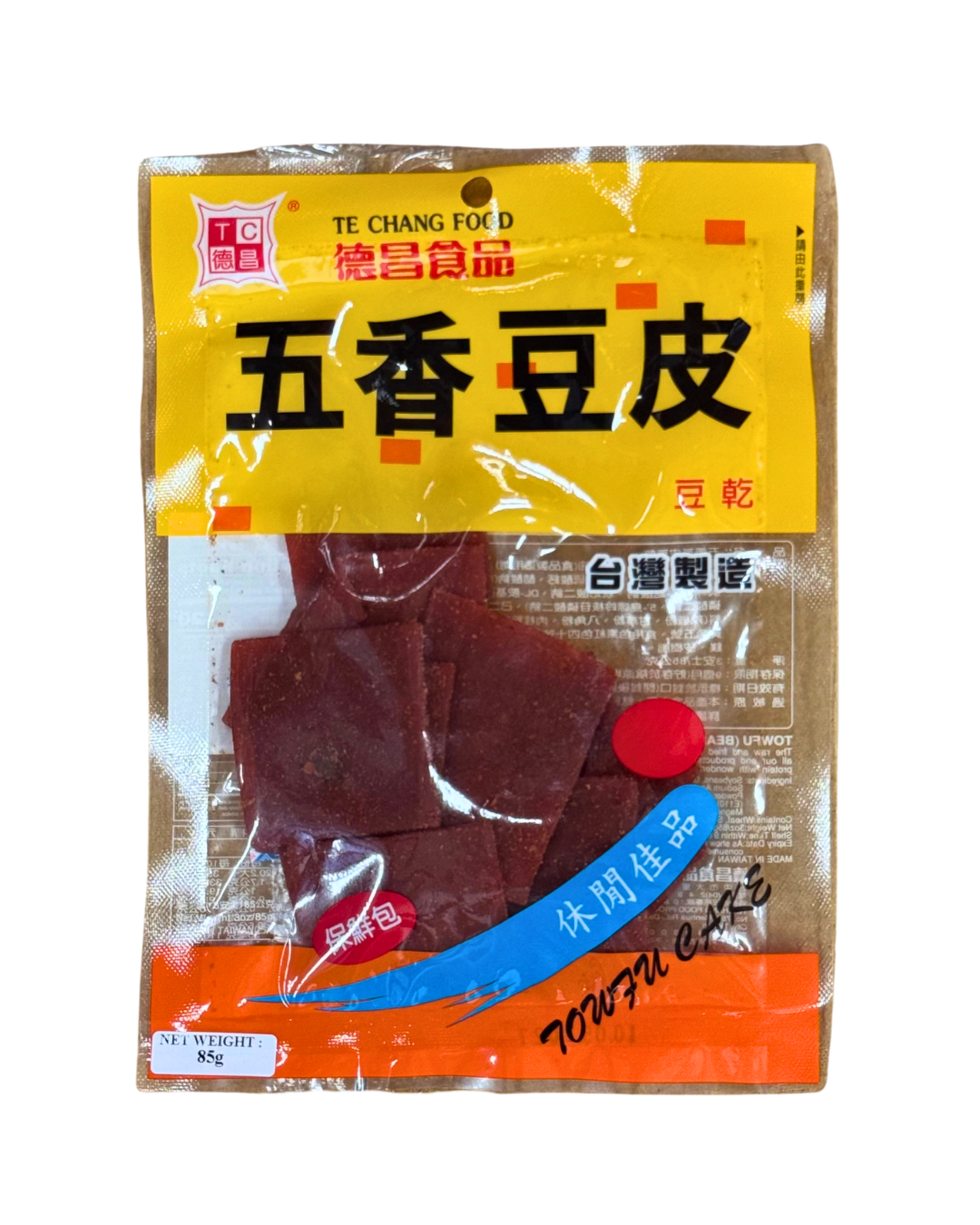 TC Dried Bean Curd - Five Spice Sheet 德昌 五香豆皮 85g