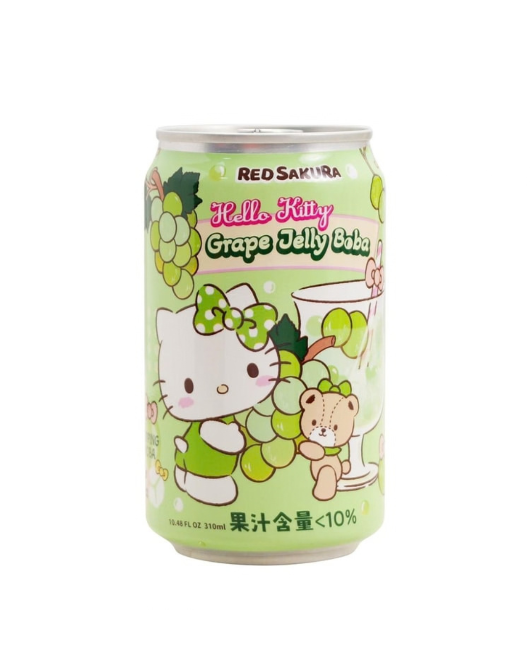 Hello Kitty - Grape Jelly Boba Soda 葡萄蒟蒻波霸氣泡飲 310ml