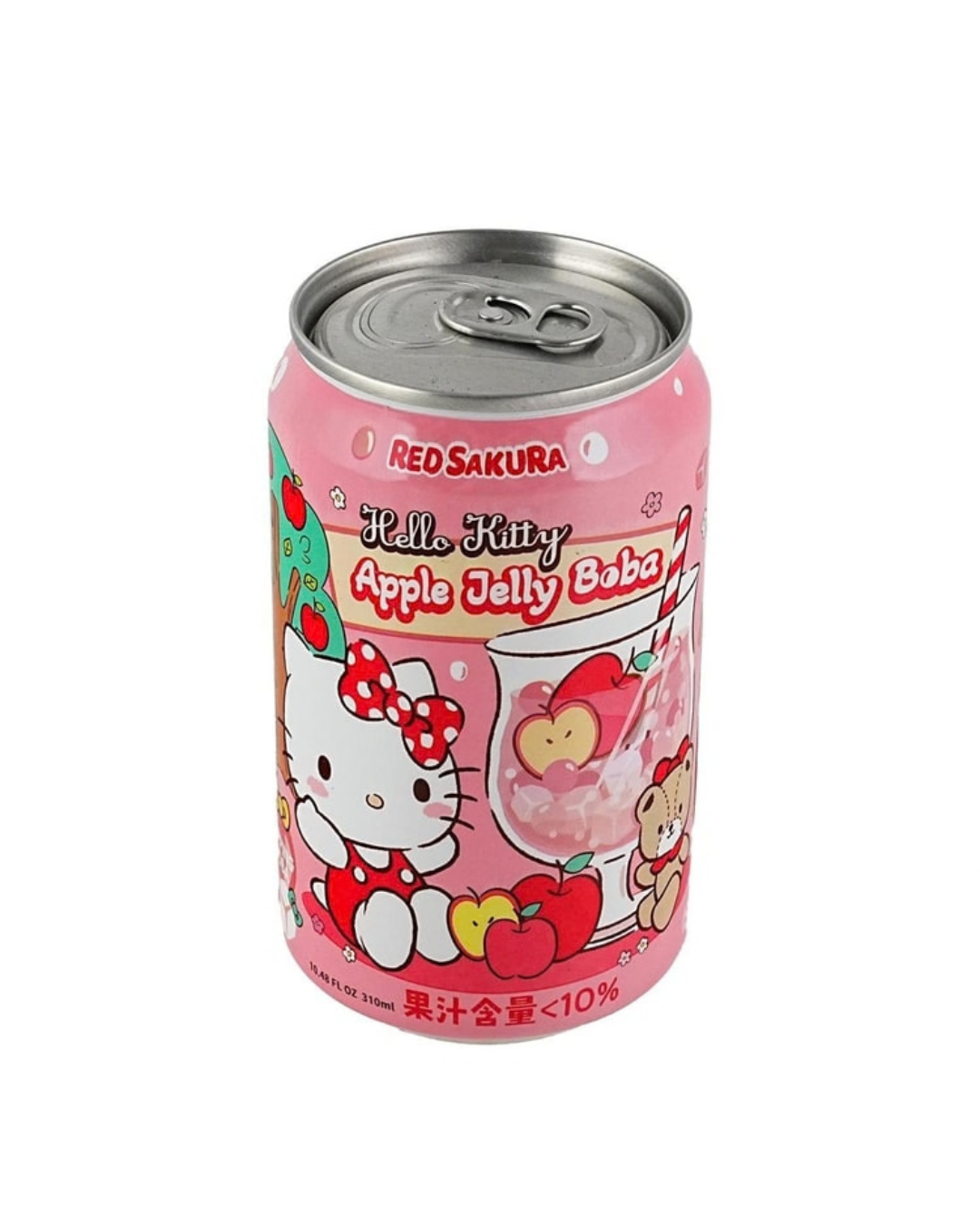 Hello Kitty - Apple Jelly Boba Soda 蘋果蒟蒻波霸氣泡飲 310ml